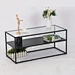 black metal coffee table rectangle